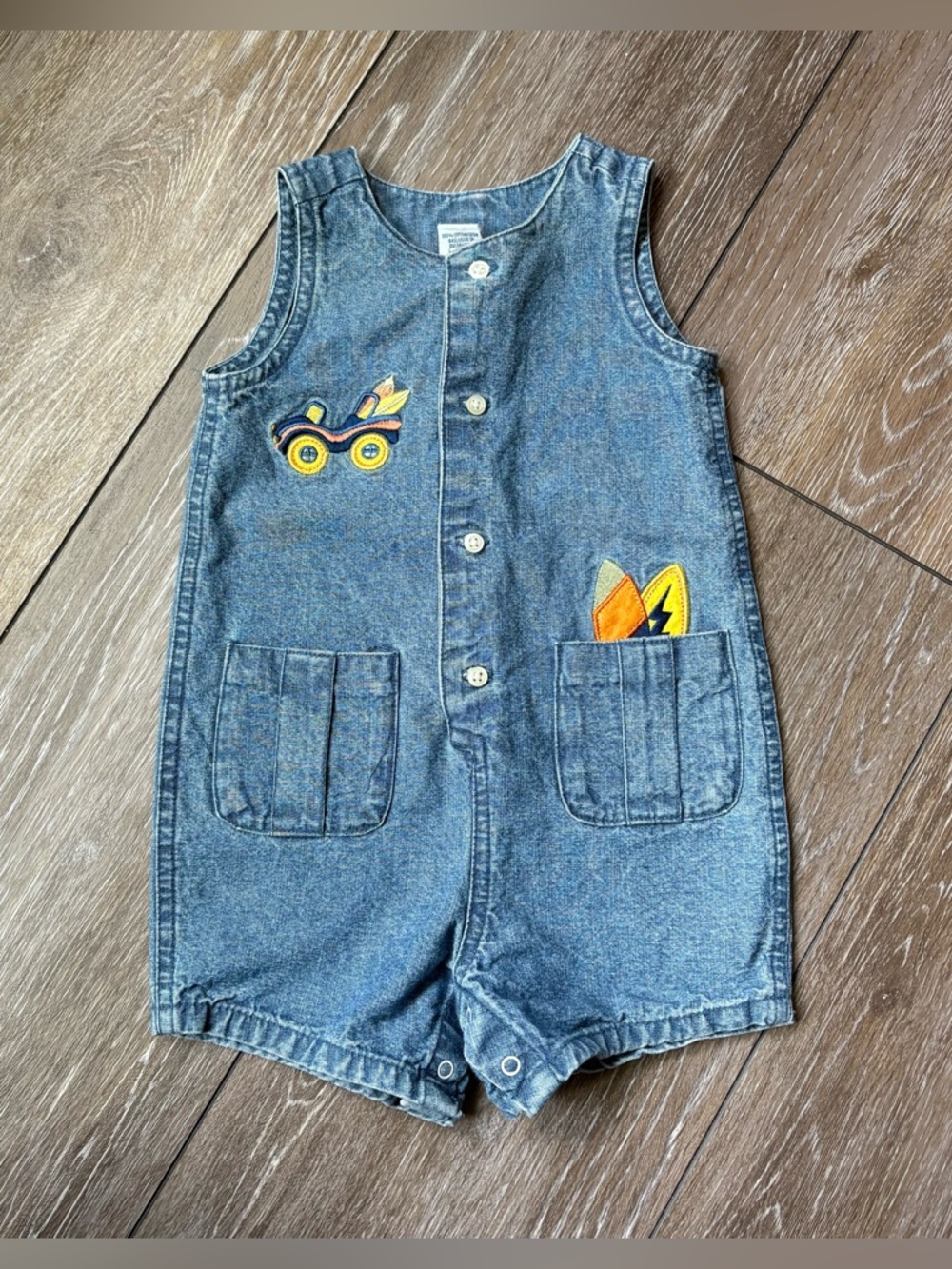 Vintage 2005 Old Navy Surf Romper Shortalls
